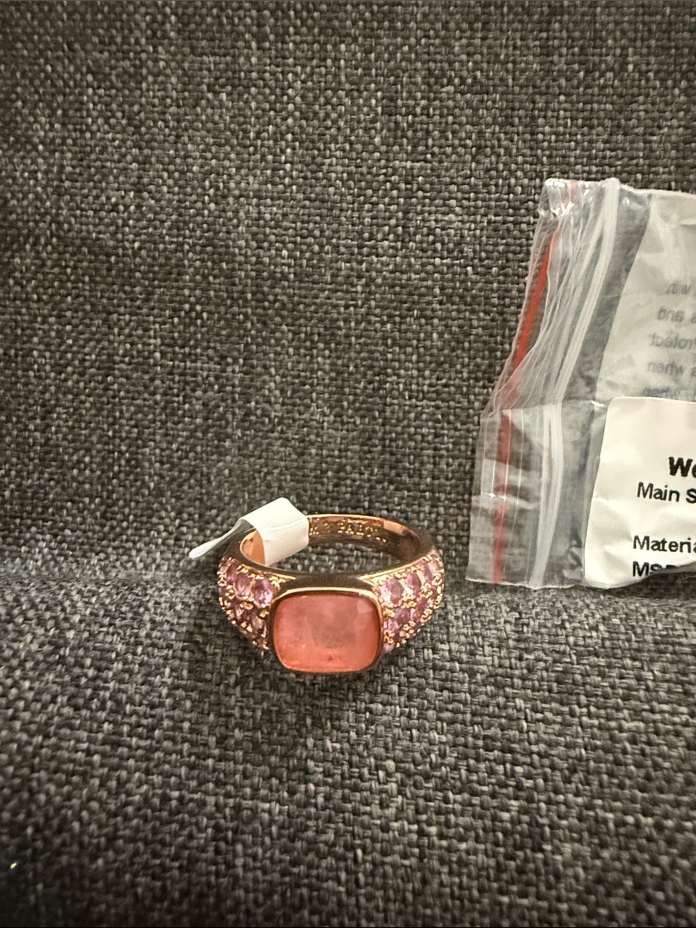 Bomb party OG side 8Rose Pink Crystal Statement Ring - Fashion Jewelry